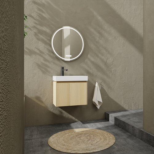 24 Inch Bathroom Vanity with Ceramic Basin