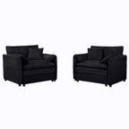 Oversized Chenille Accent Chair Set of 2