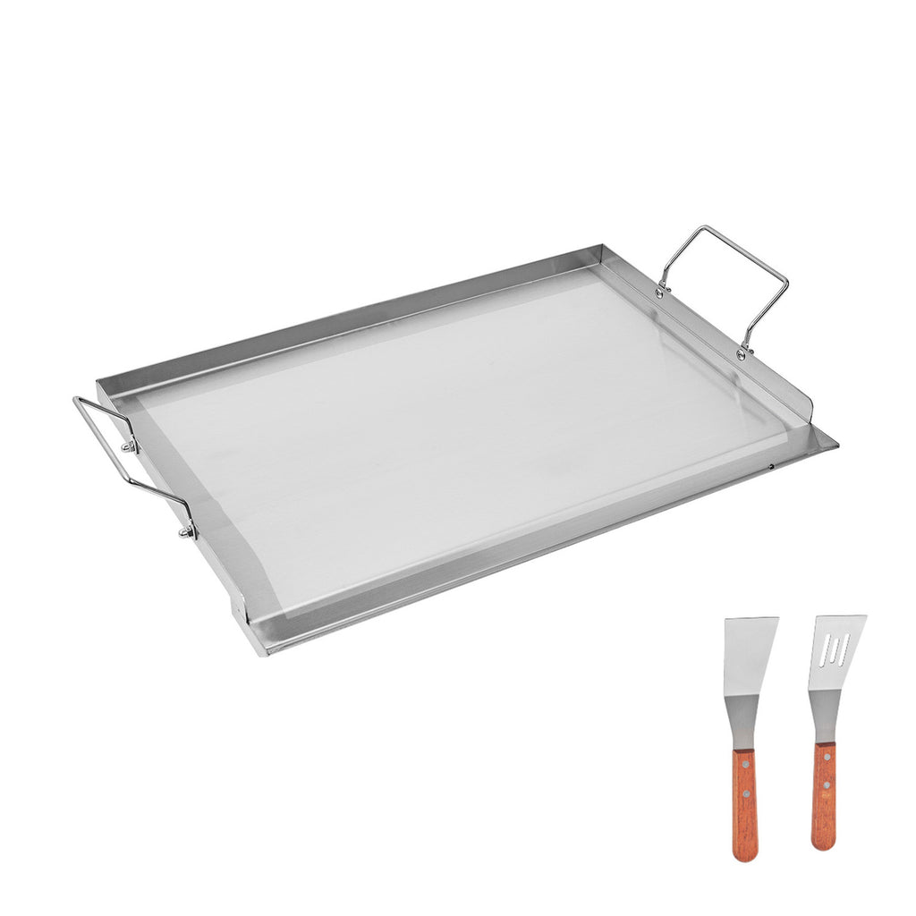 23x16 in Flat Top Griddle Stainless Steel Universal BBQ Grill Pan Cookware