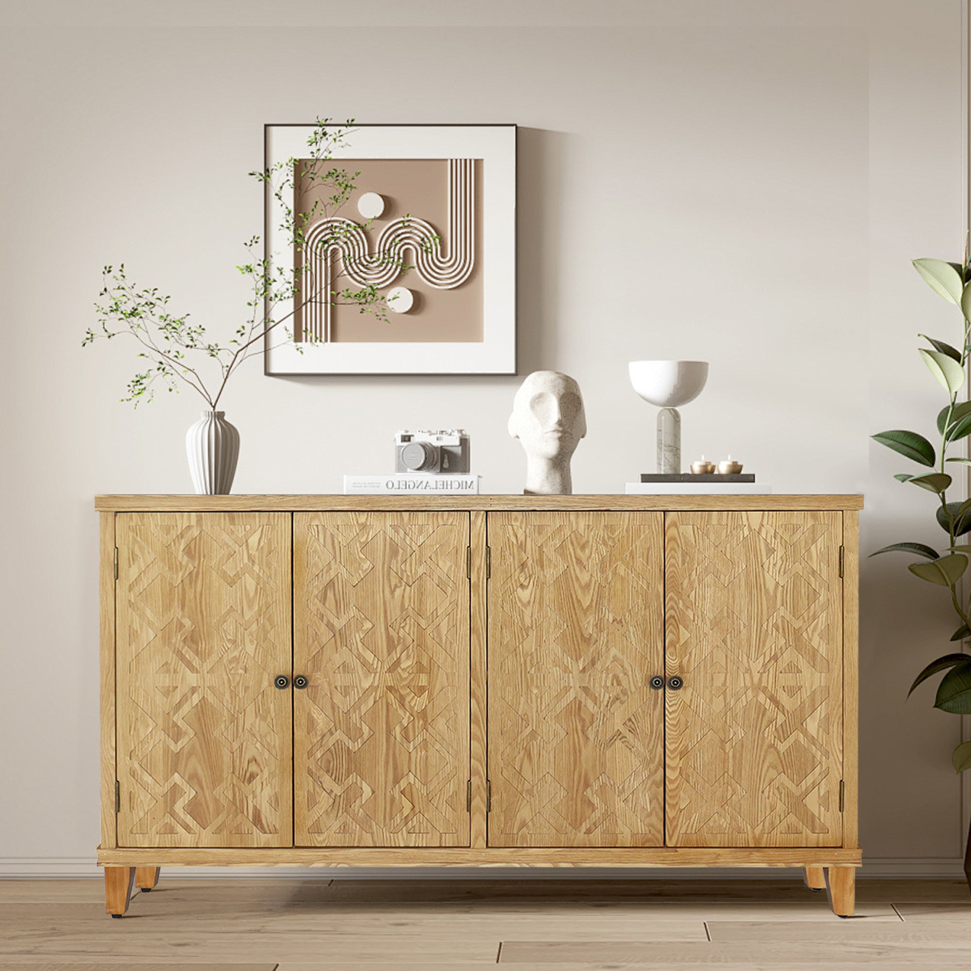59" Vintage Corner Cabinet