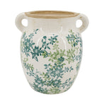 Floral Twin-Handle Vase