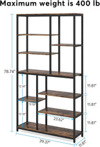 78.7" Extra Tall 8-Tier Rustic