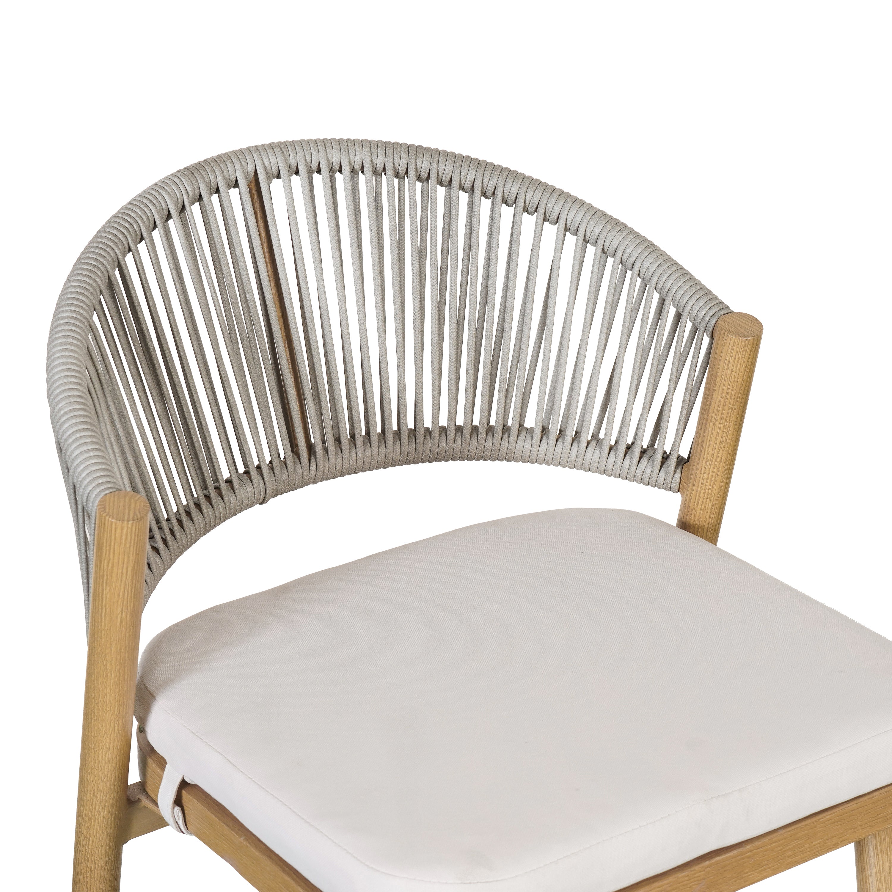 Outdoor 26" Seat Height Aluminum Frame Counter Stools with Rattan Backrest
