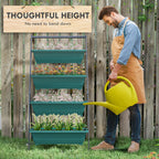 Outsunny Raised Garden Bed, 4 Tier Vertical Garden Planter Set
