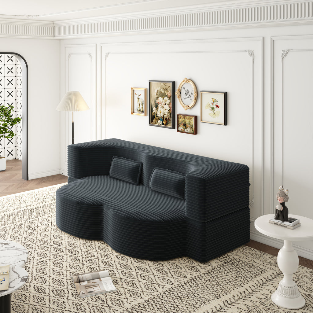 Modern Floor Sofa Bed with Pillows