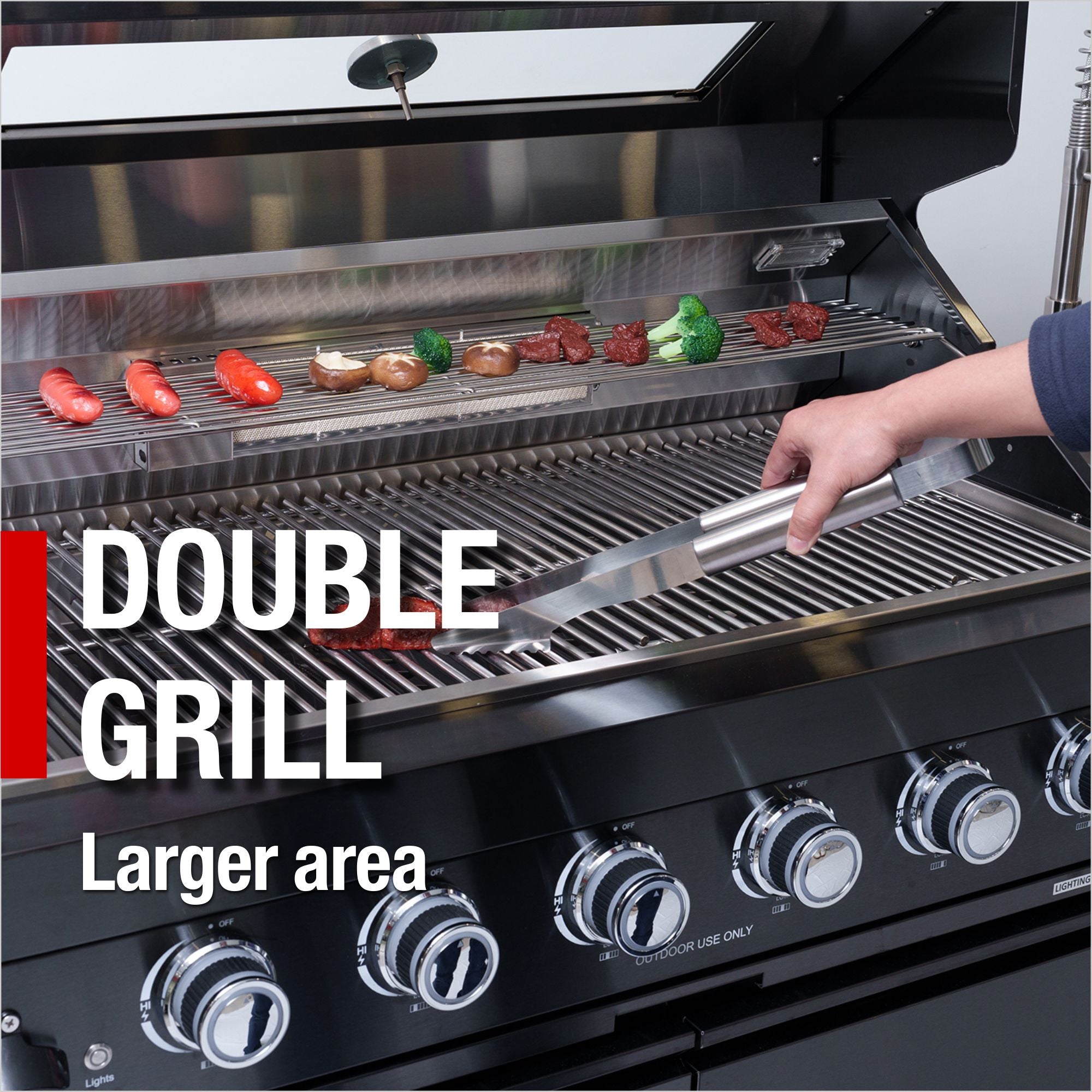 46-Inch 4-Burner Deluxe Stainless Steel Gas Outdoor Kitchen Grill