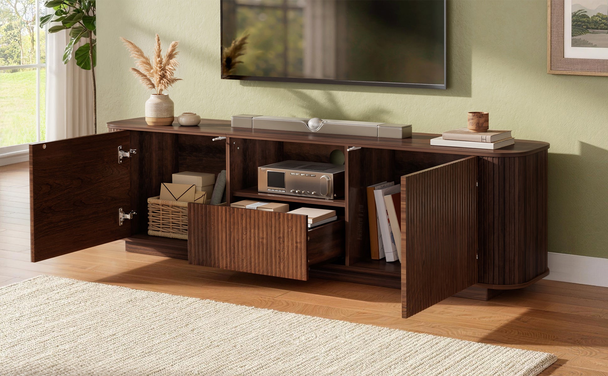 70-Inch Modern TV Stand for TVs Up to 80 Inches