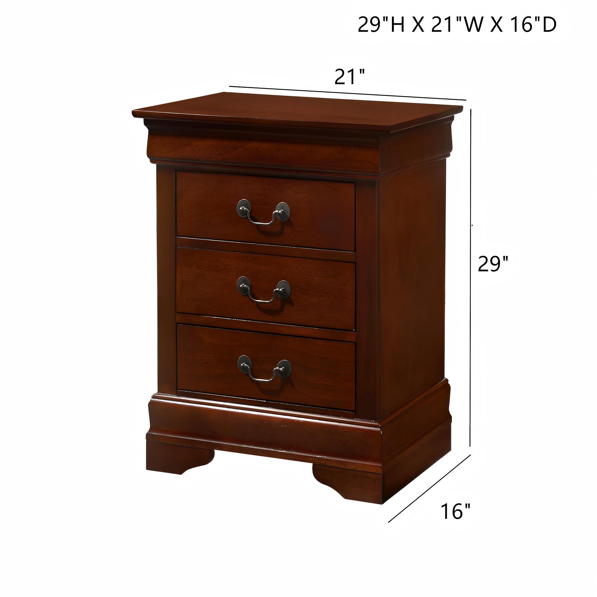 Elegant Cherry Wood Nightstand