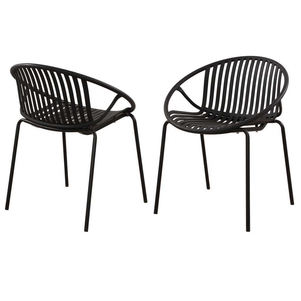 Patio Dining Chairs with Breathable Design (Set of 2)