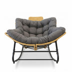 39.37" Papasan Rocking Chair - Outdoor Oversized Patio Egg Chair
