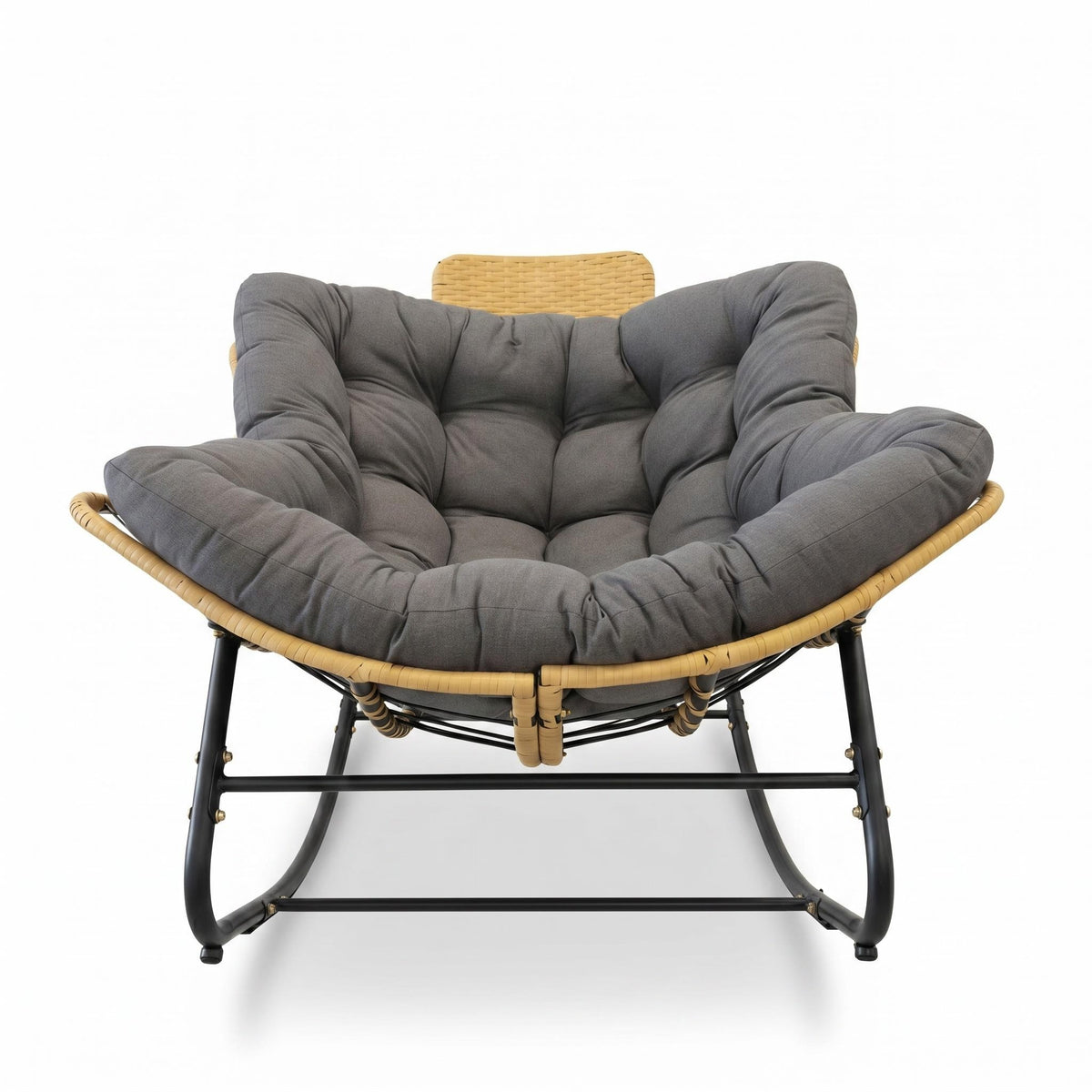 39.37" Papasan Rocking Chair - Outdoor Oversized Patio Egg Chair