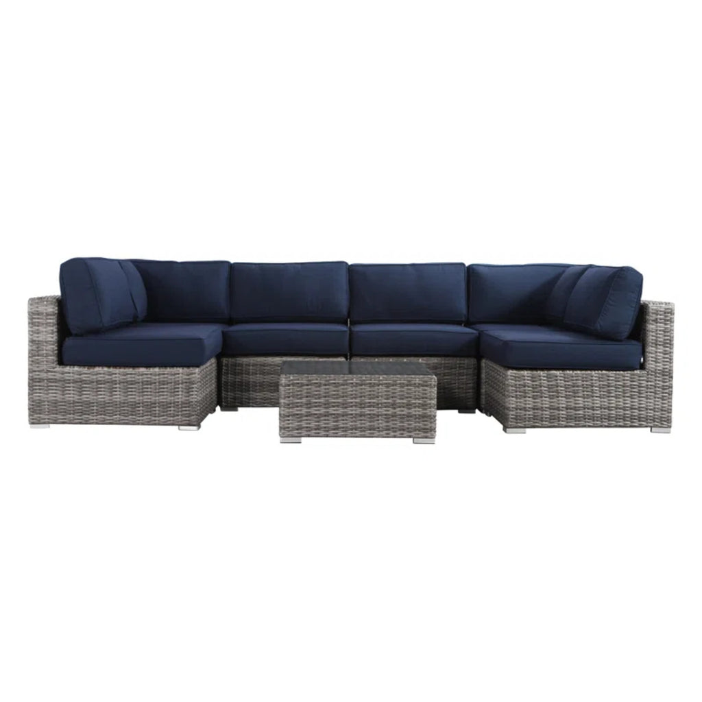 All-Weather Wicker 6-Person Outdoor Sofa Set