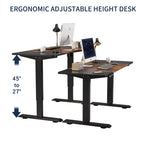 55"×24" Black & Rustic Standing Desk
