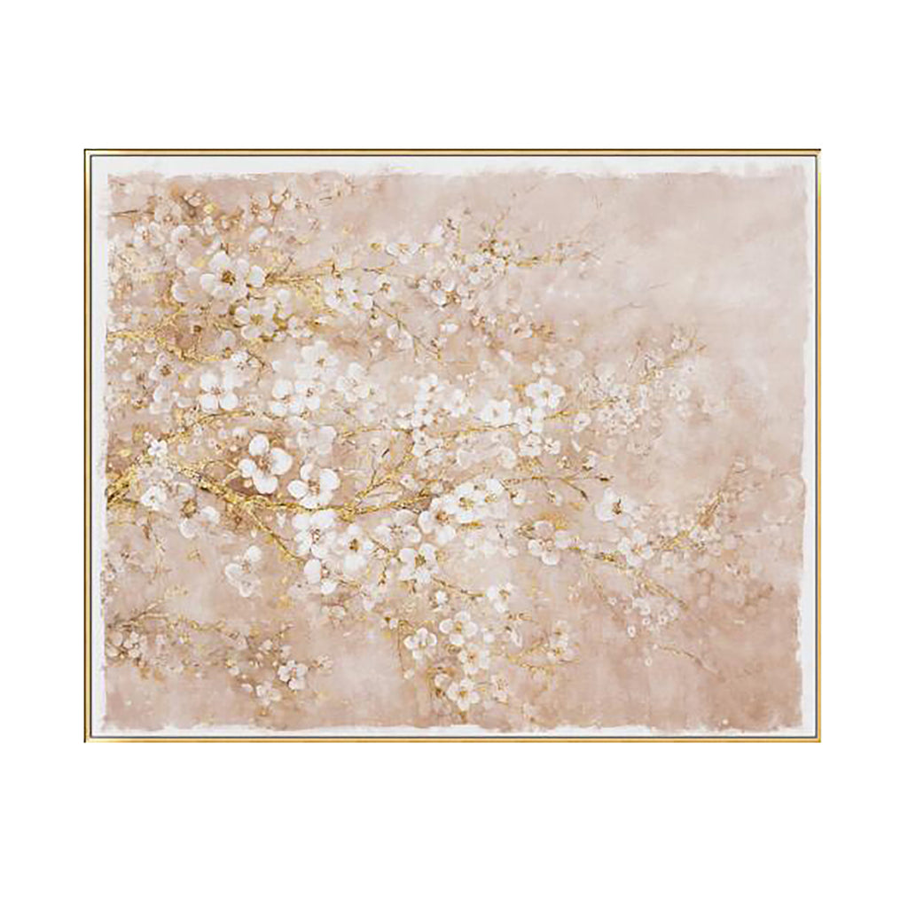 59.1x47.2" Hand-Painted Cherry Blossom Canvas Art
