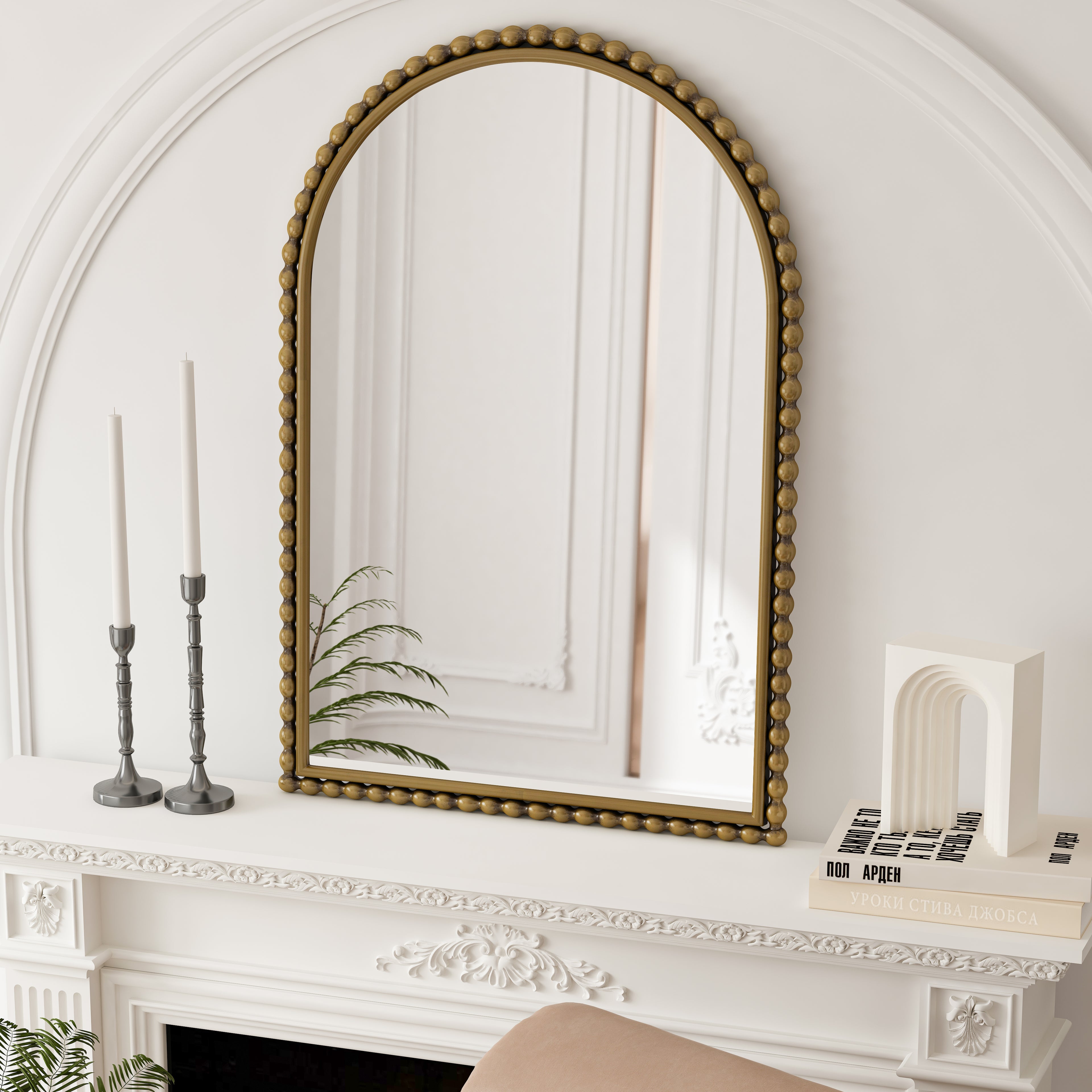 Iron Art Arch Vintage Vanity Mirror