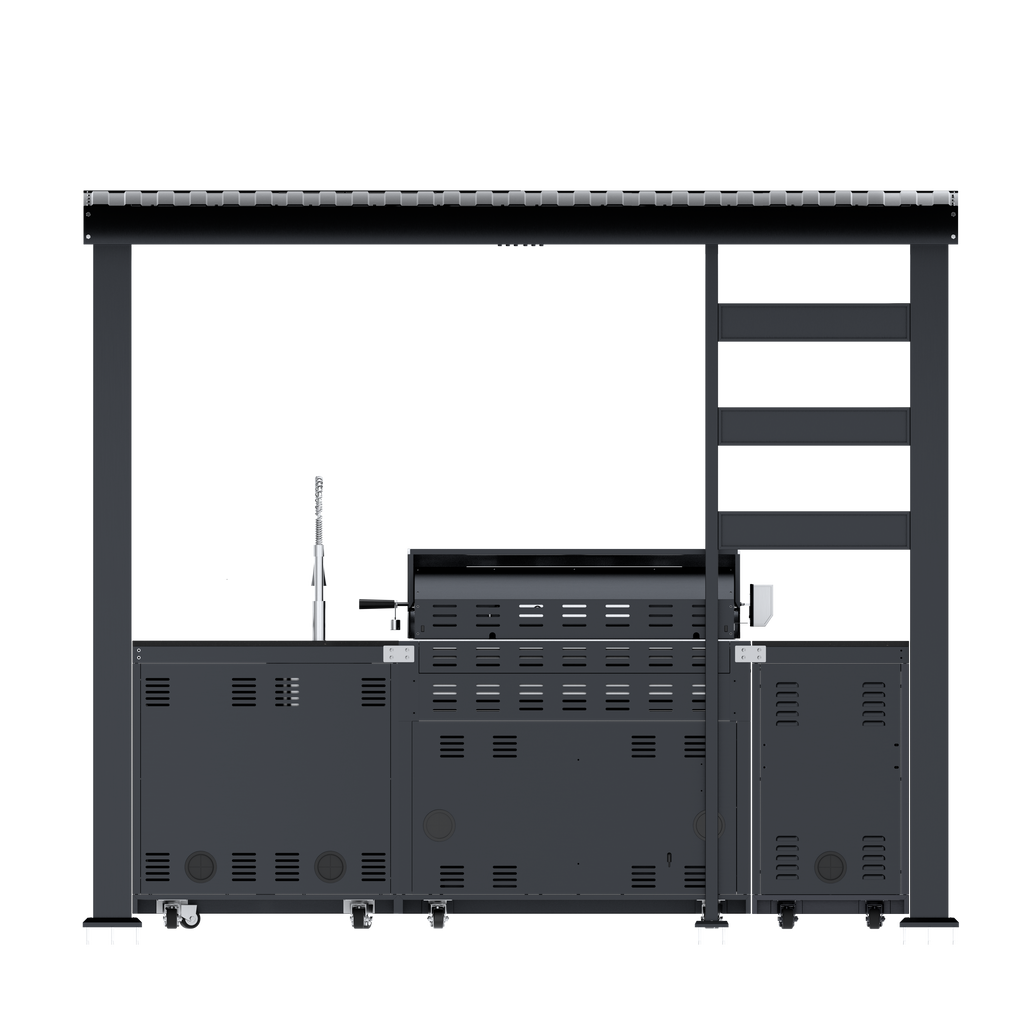 108-Inch 6-Burner Deluxe Stainless Steel Gas Outdoor Kitchen Grill