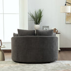 56.3'' Wide Upholstered Round Accent Cuddle Chaise