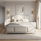 King Size Bed Frame with Upholstered Headboard