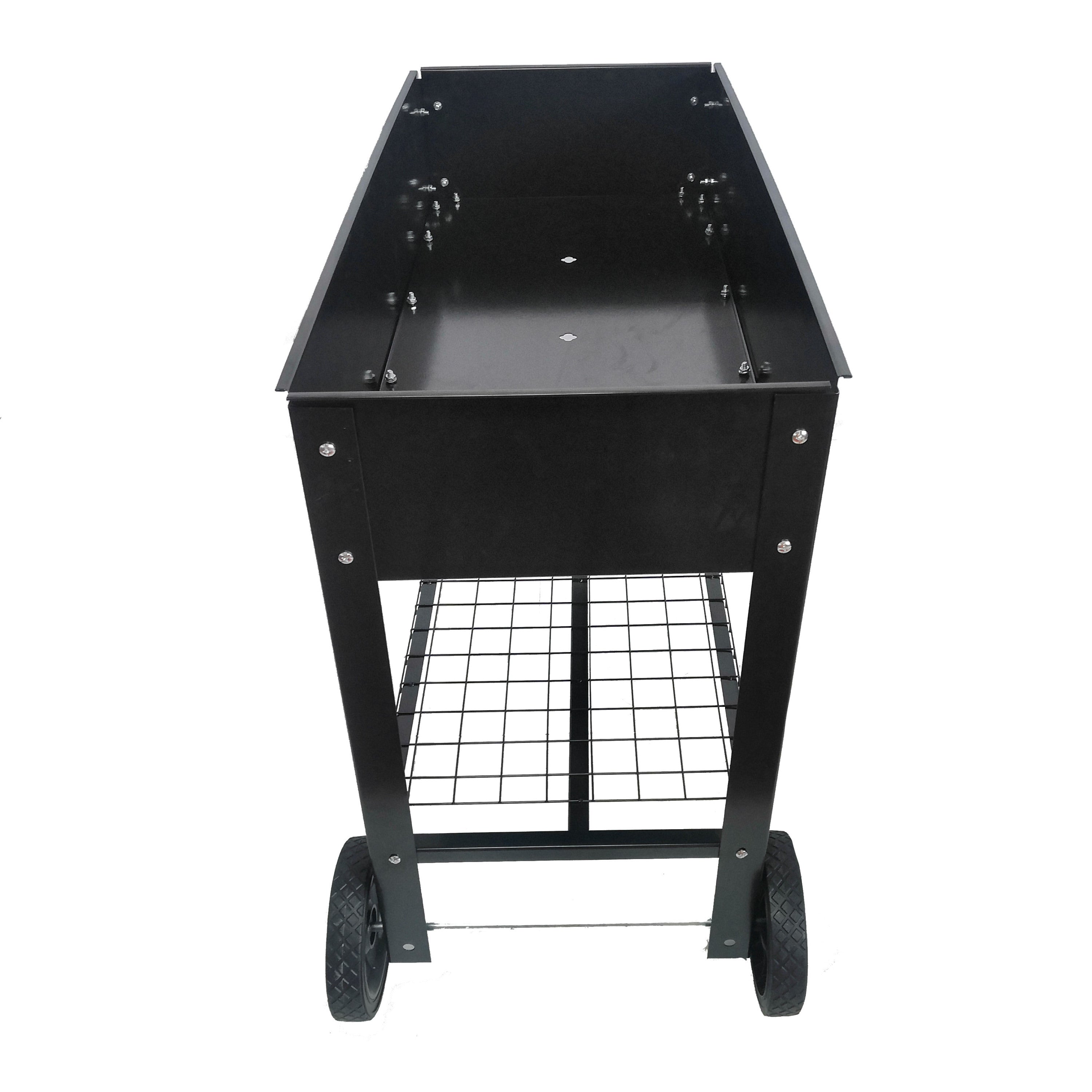 Mobile Metal Raised Garden Bed Cart with Legs