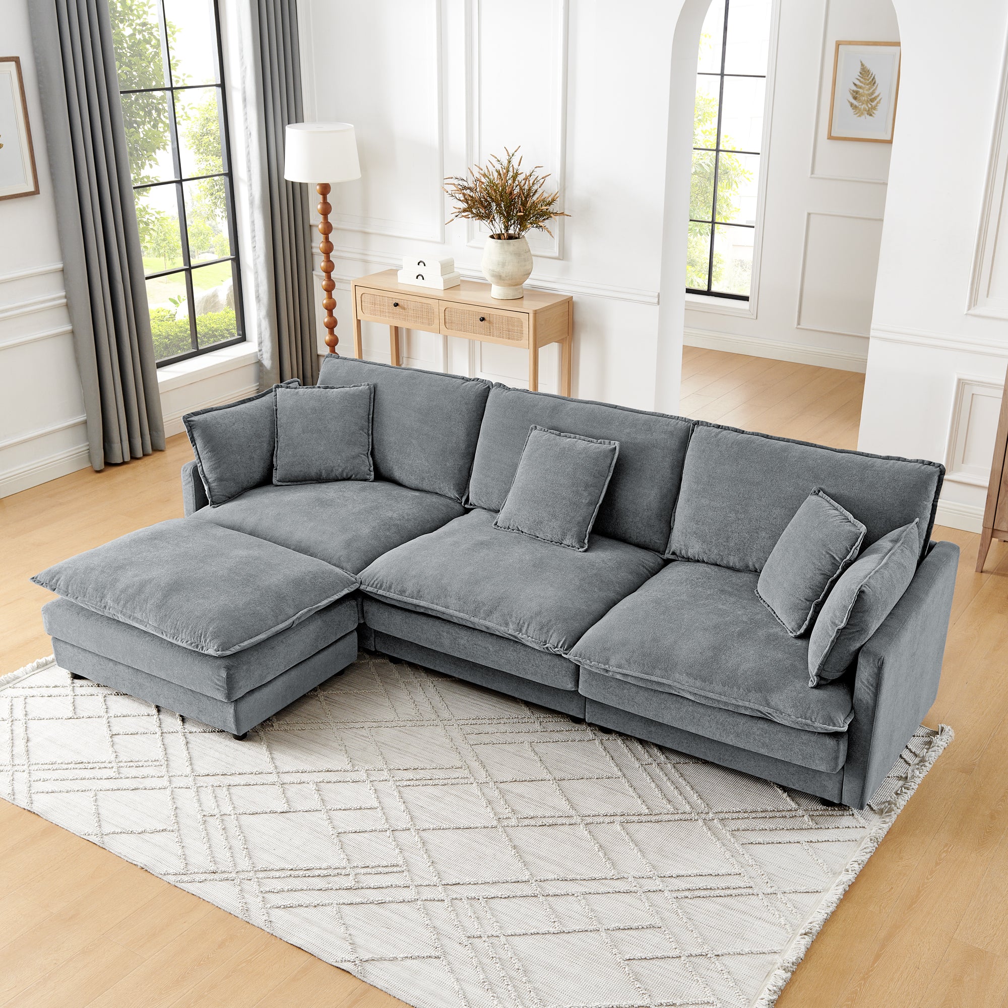 Modern Home Living Room L-Shaped Sectional Sofa