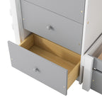 Twin Over Twin Loft Bunk Bed with Drawers and Ladder