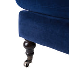 Alana 38" Lawson Accent Arm Chair with Metal Casters