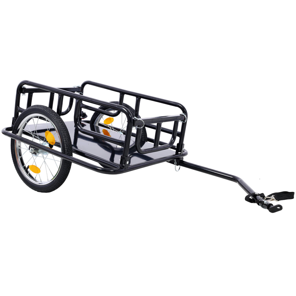Foldable Bike Cargo Trailer with Universal Bike Hitch