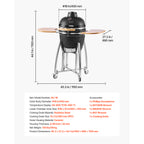 VEVOR 18" Kamado Charcoal Smoker and Grill