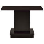 Fiona Cappuccino Engineered Wood Pedestal Console Table