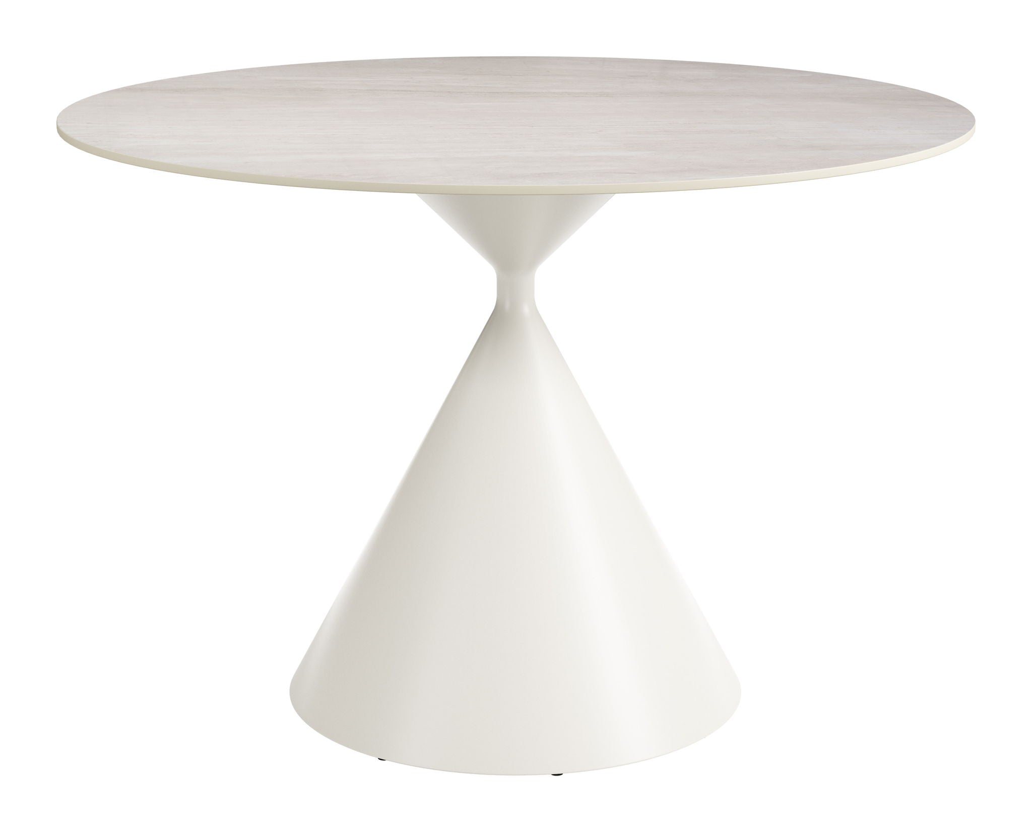 Plinn - Dining Table - Light Beige / White