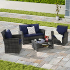 4 Pieces Outdoor Patio Furniture Set