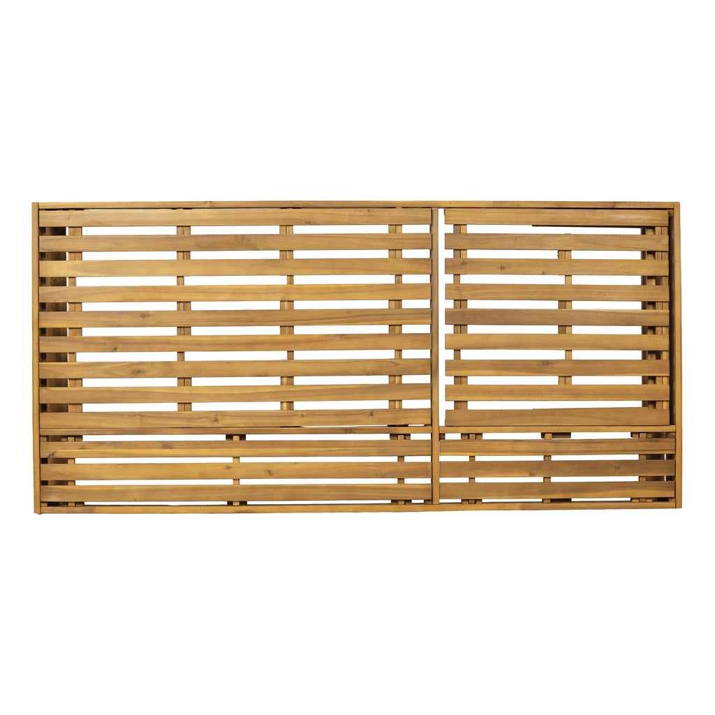 Acacia Wood Chaise Lounge Teak Finish
