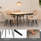 Beige Dining Chair 2-Piece Set