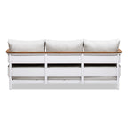 Rhodes 2pc Teak & Aluminum Outdoor Sofa and Coffee Table Set