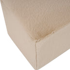 Almond Long Plush Ottoman
