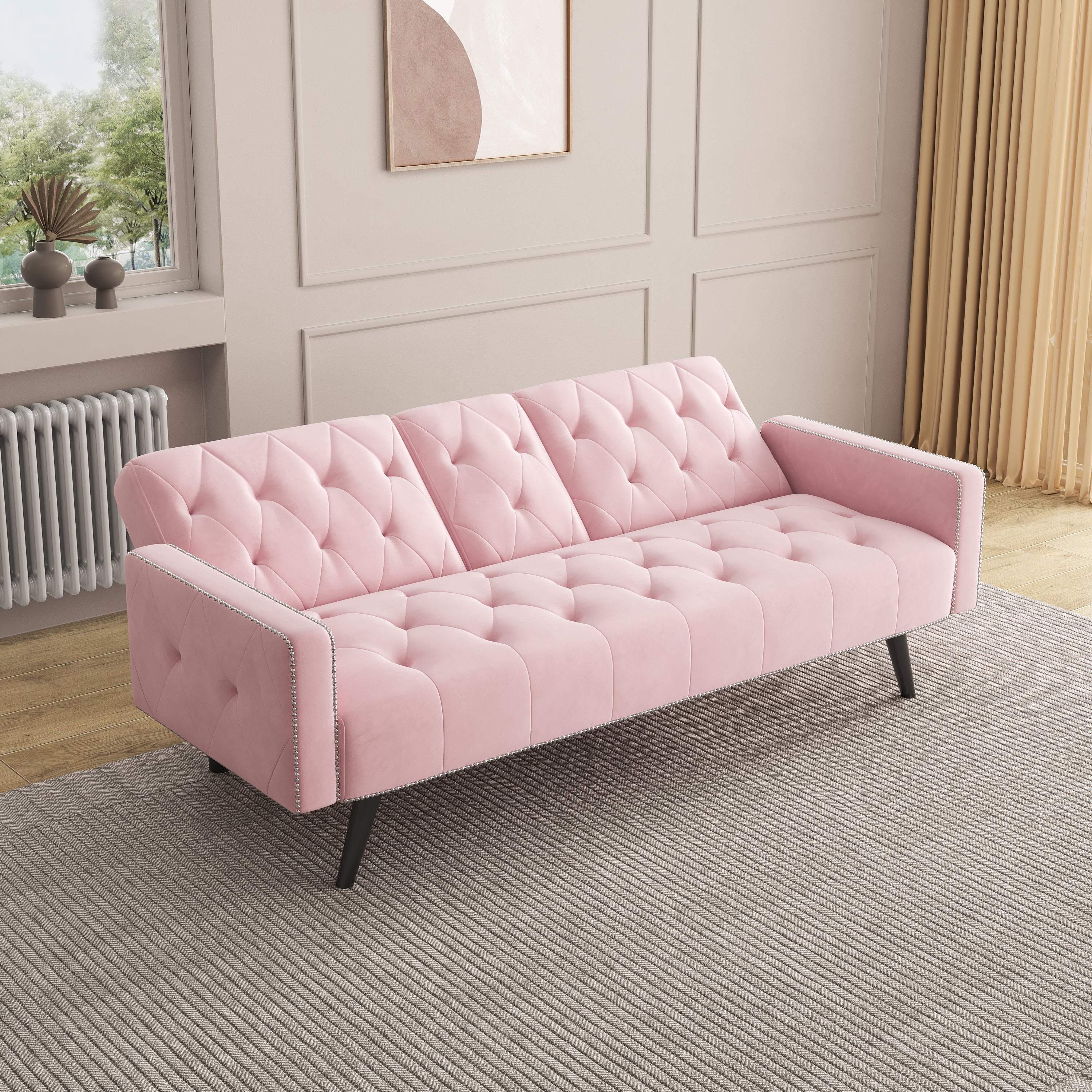 1730 Sofa Bed with Armrest and Two Cup Holders