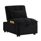 4 In1 Multi-Function Single Sofa Bed with Storage Pockets