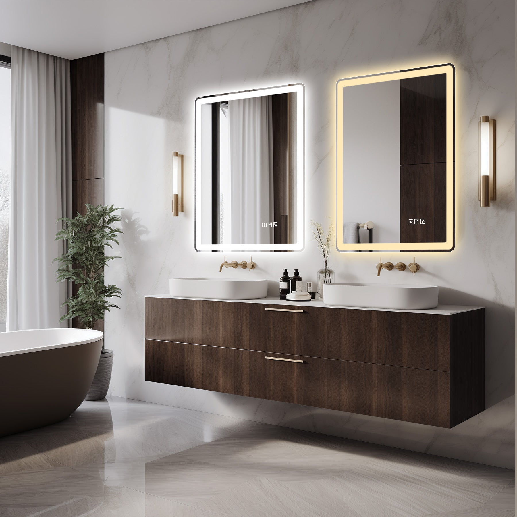36" x 36" LED Bathroom Mirror