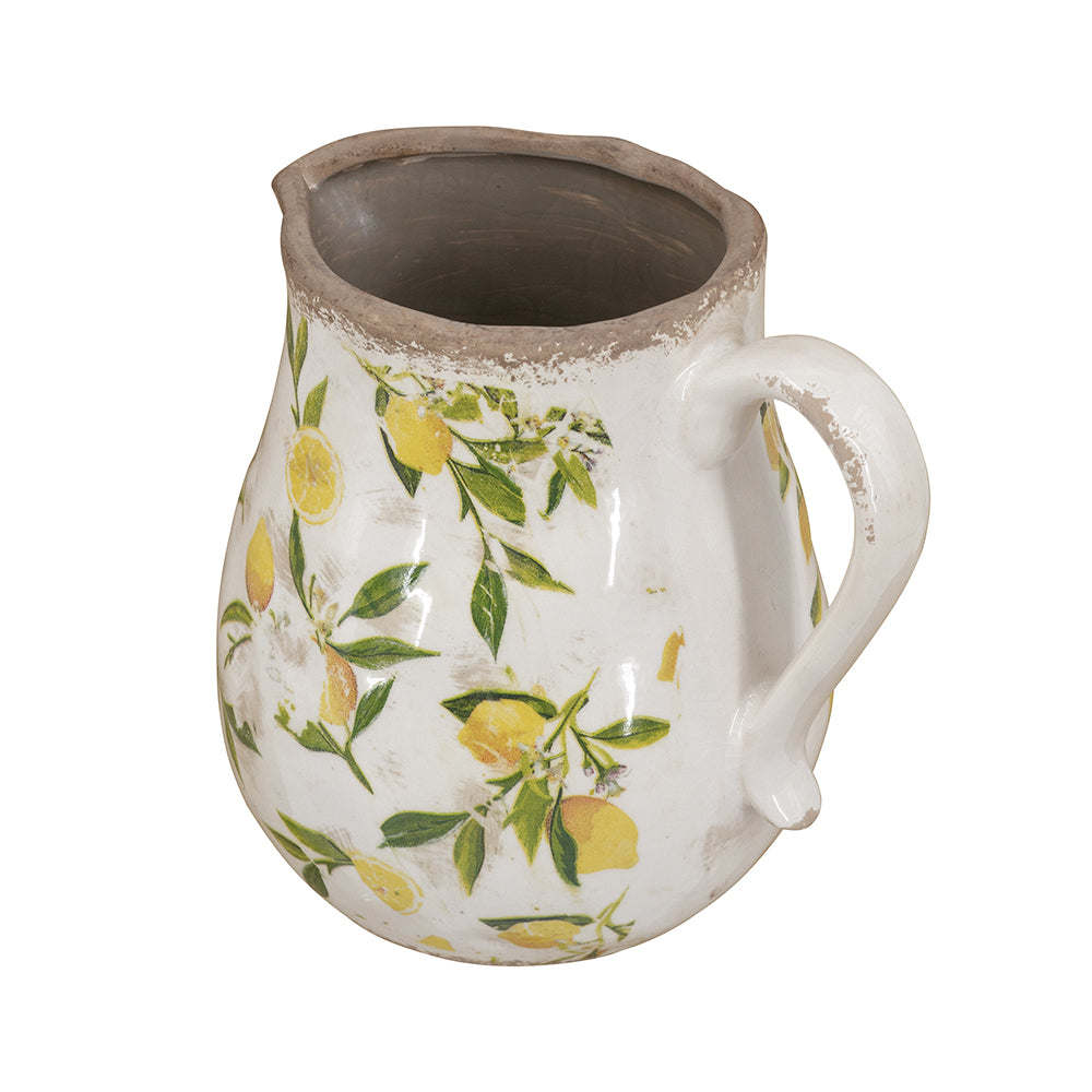 Distressed White Ceramic Vase