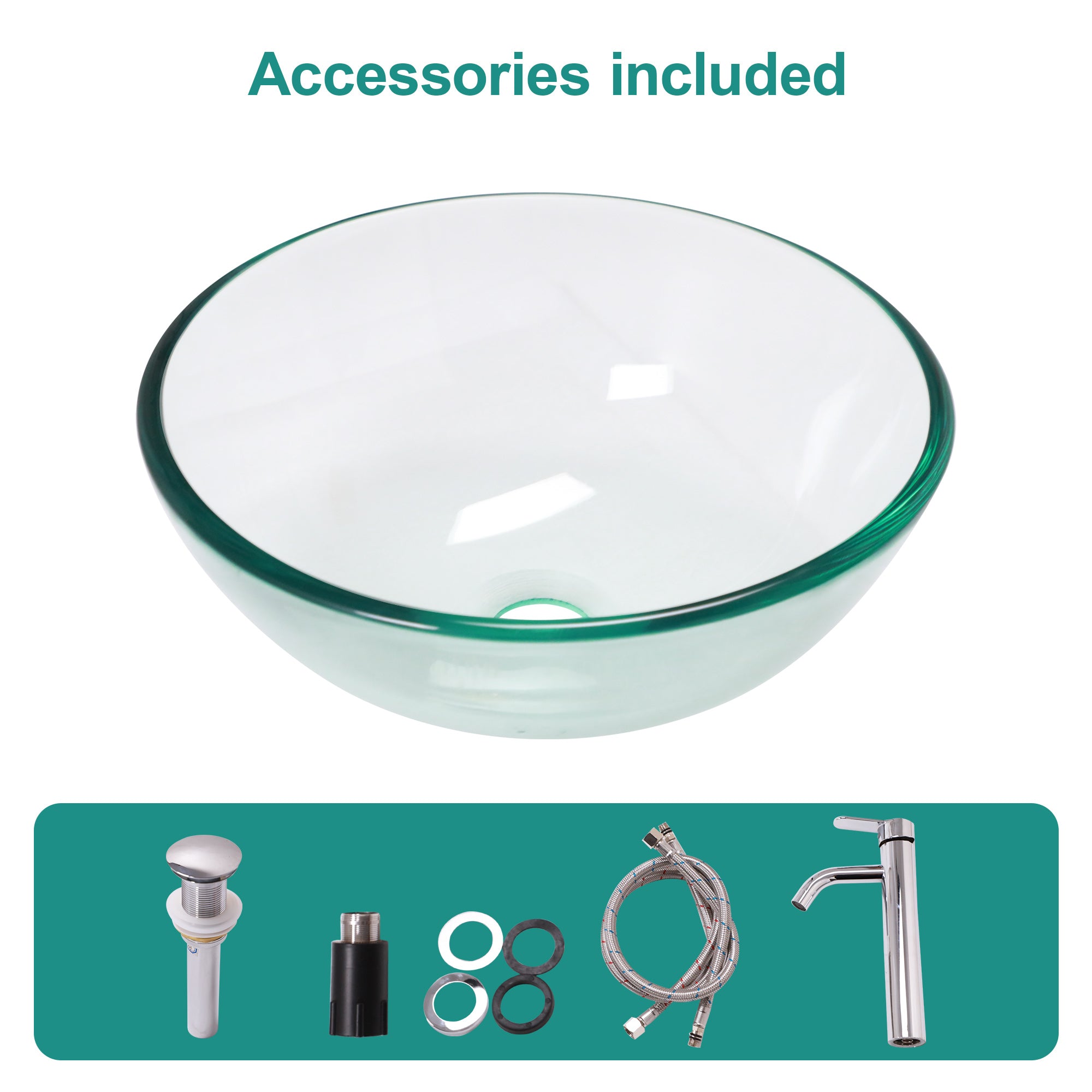 Bathroom Artistic Tempered Glass Vessel Sink