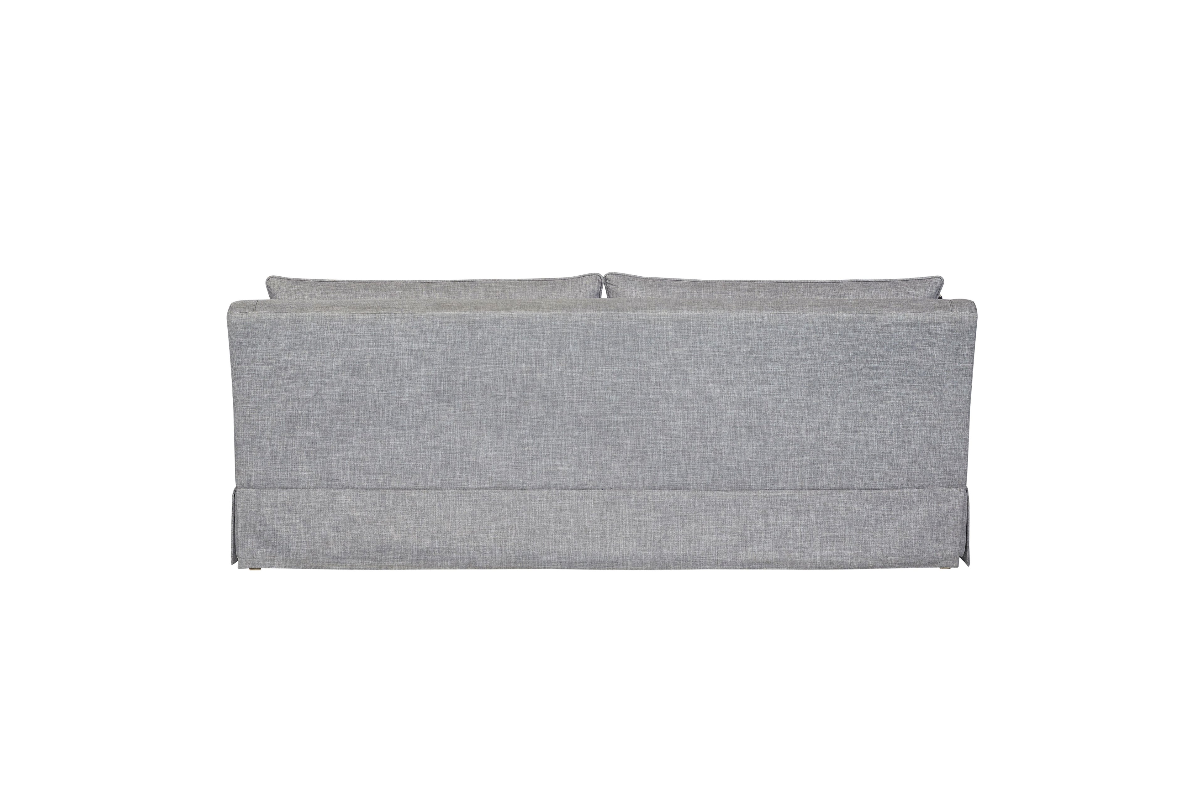 Sofa with Skirt and Reversible Cushions and 2 Pillows