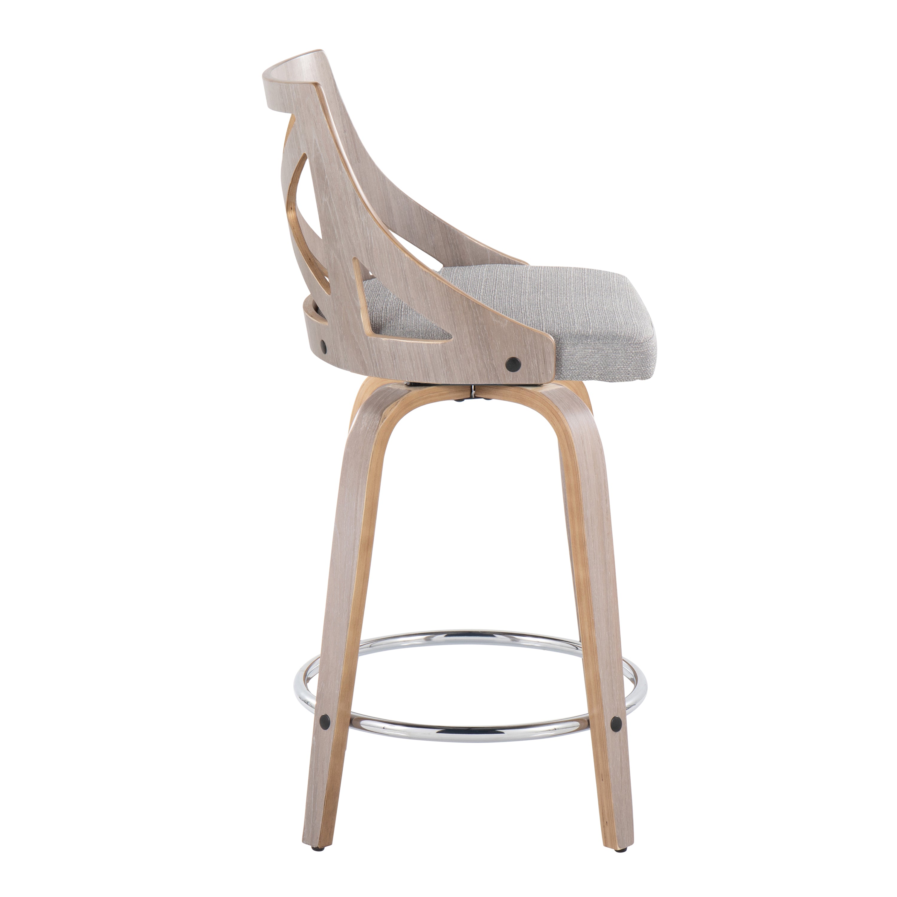 24" Fixed-Height Counter Stool with Swivel in Light