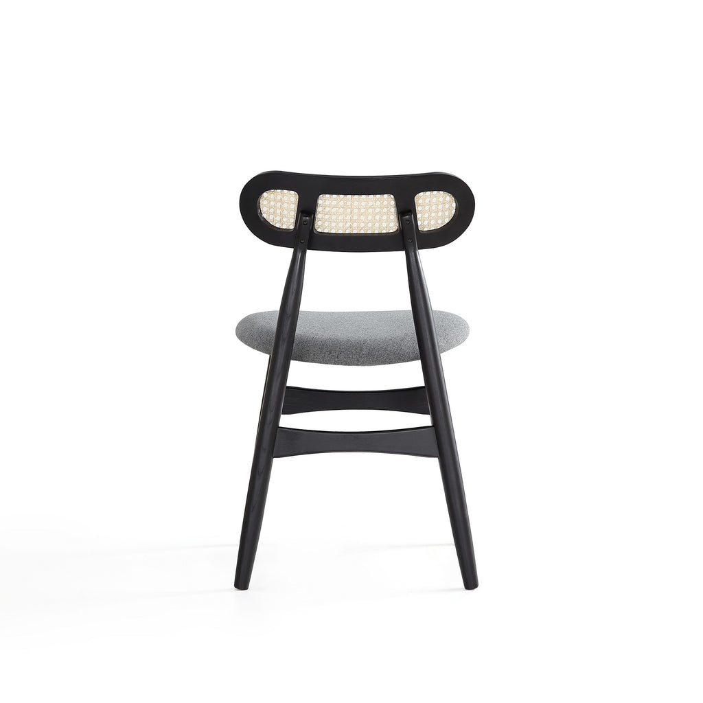 Colbert Cane Back Wood Upholstered Dining Chair