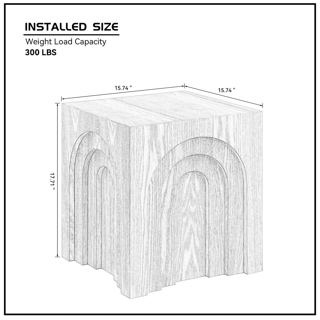 15.74'' Square Side Table