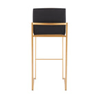 30" Contemporary High Back Barstool Set of Three