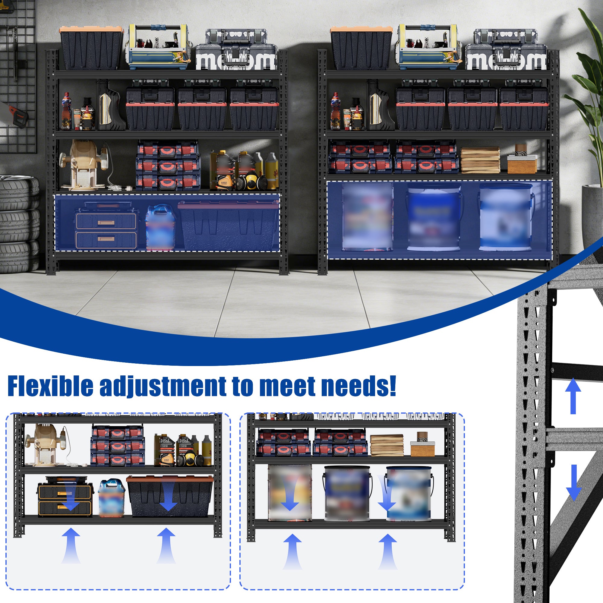 5000 lbs Heavy Duty Garage Shelving Unit