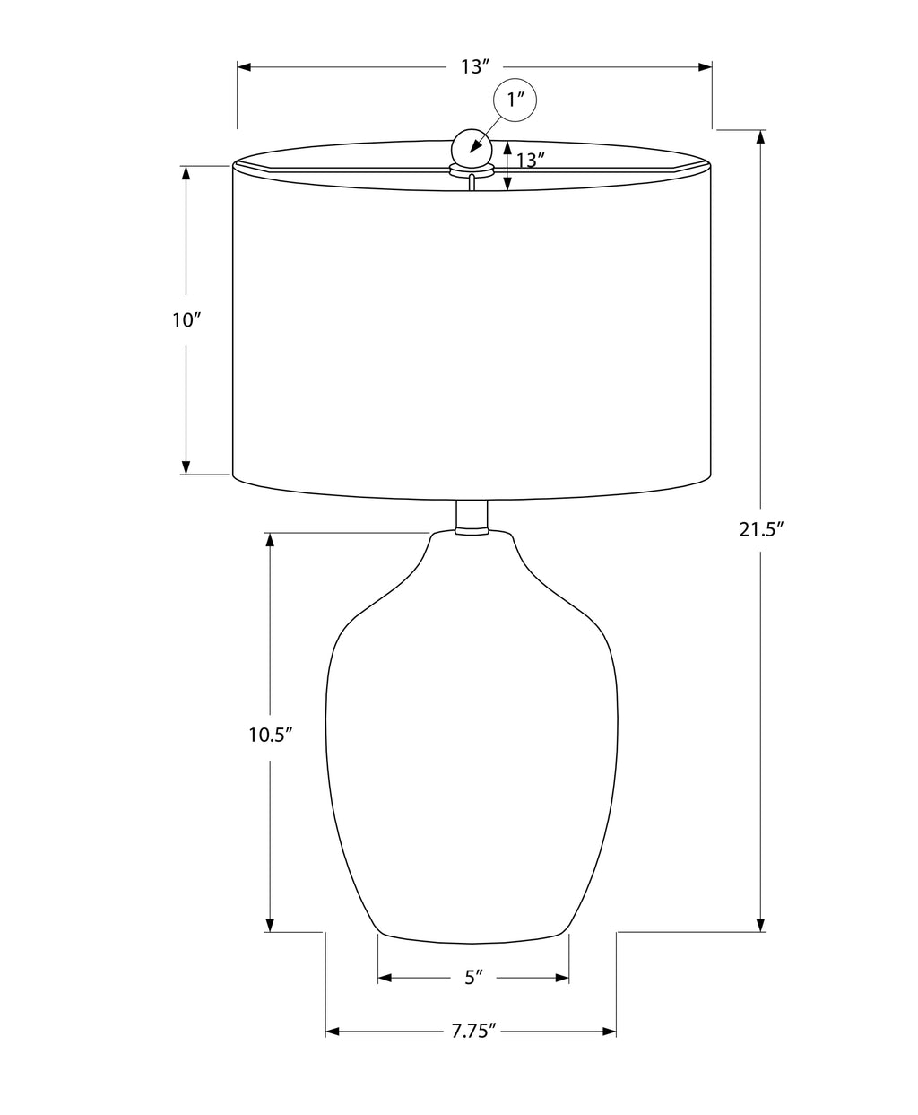 Transitional 22" Table Lamp