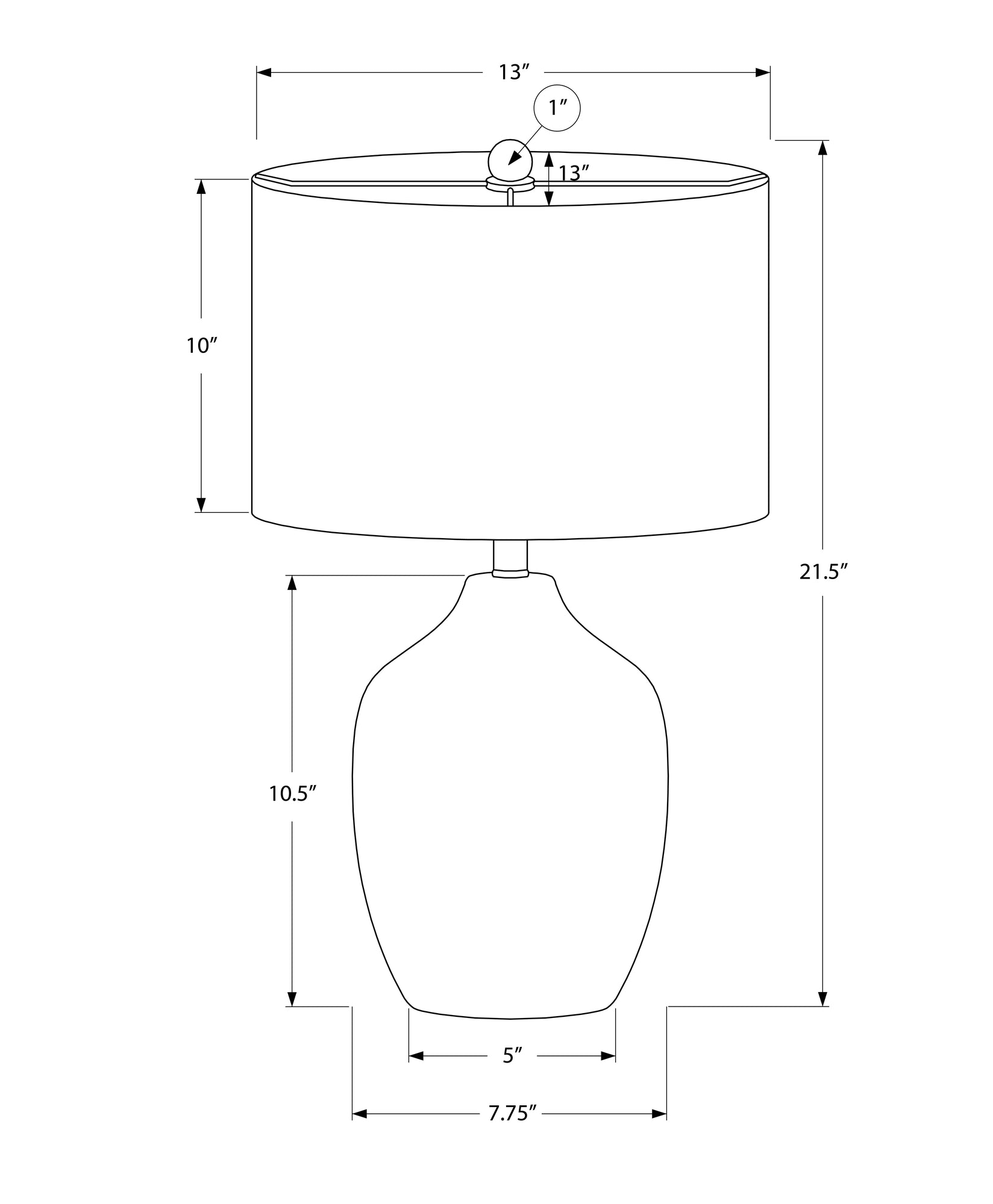 Transitional 22" Table Lamp