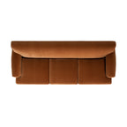 Alana Lawson Three-Cushion Tight Back Sofa, Burnt