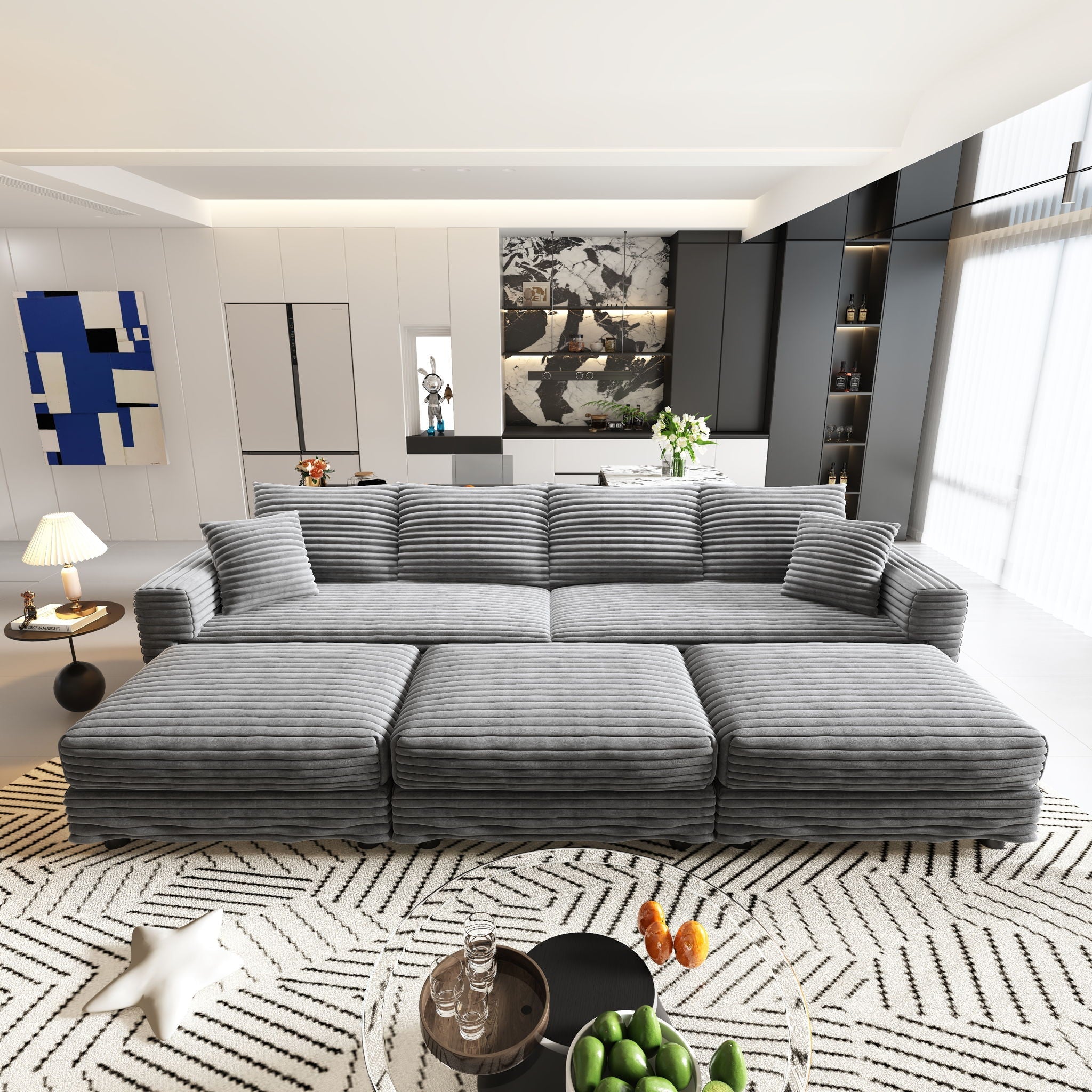 Modern Comfy Upholstered Sofa Cloud Couch & Deep Seat Couches